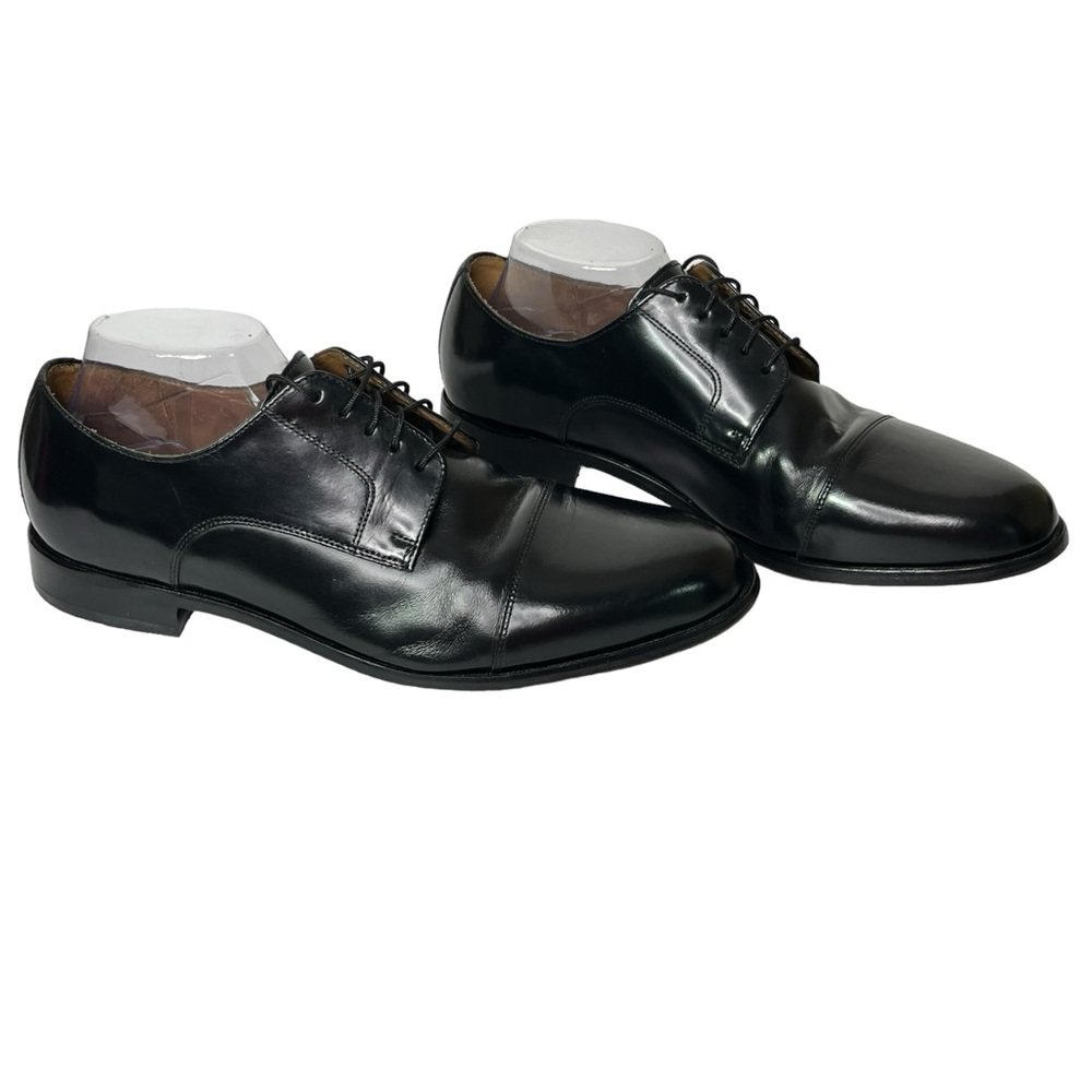 Florsheim Broxton Cap Toe Men's 10.5 D Black‎ Leather Dress Tie Shoes